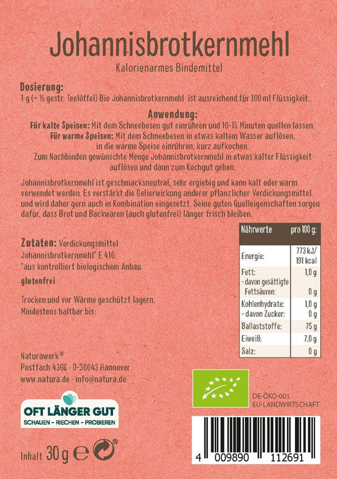 Bio Johannisbrotkernmehl 30g Beutel