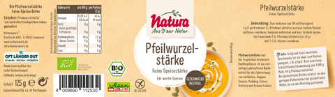 Bio Pfeilwurzelstärke 125g